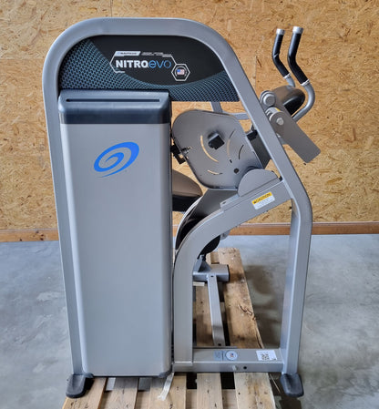 Nautilus Nitro EVO Abdominal Crunch, Bauchmuskelmaschine, Bauchbeuger Abs, Rahmenfarbe Silber, Polsterfarbe Schwarz, gebraucht - überholter Zustand