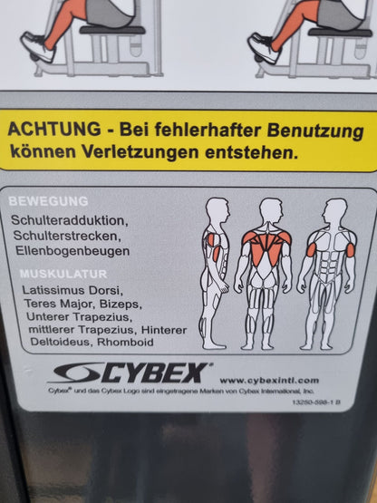 Cybex VR1 Lat-Row Latzug und Rudern - 2 in 1 Kombigerät - drehbare Griffe, Rahmen Anthrazit, gebraucht - überholter Zustand