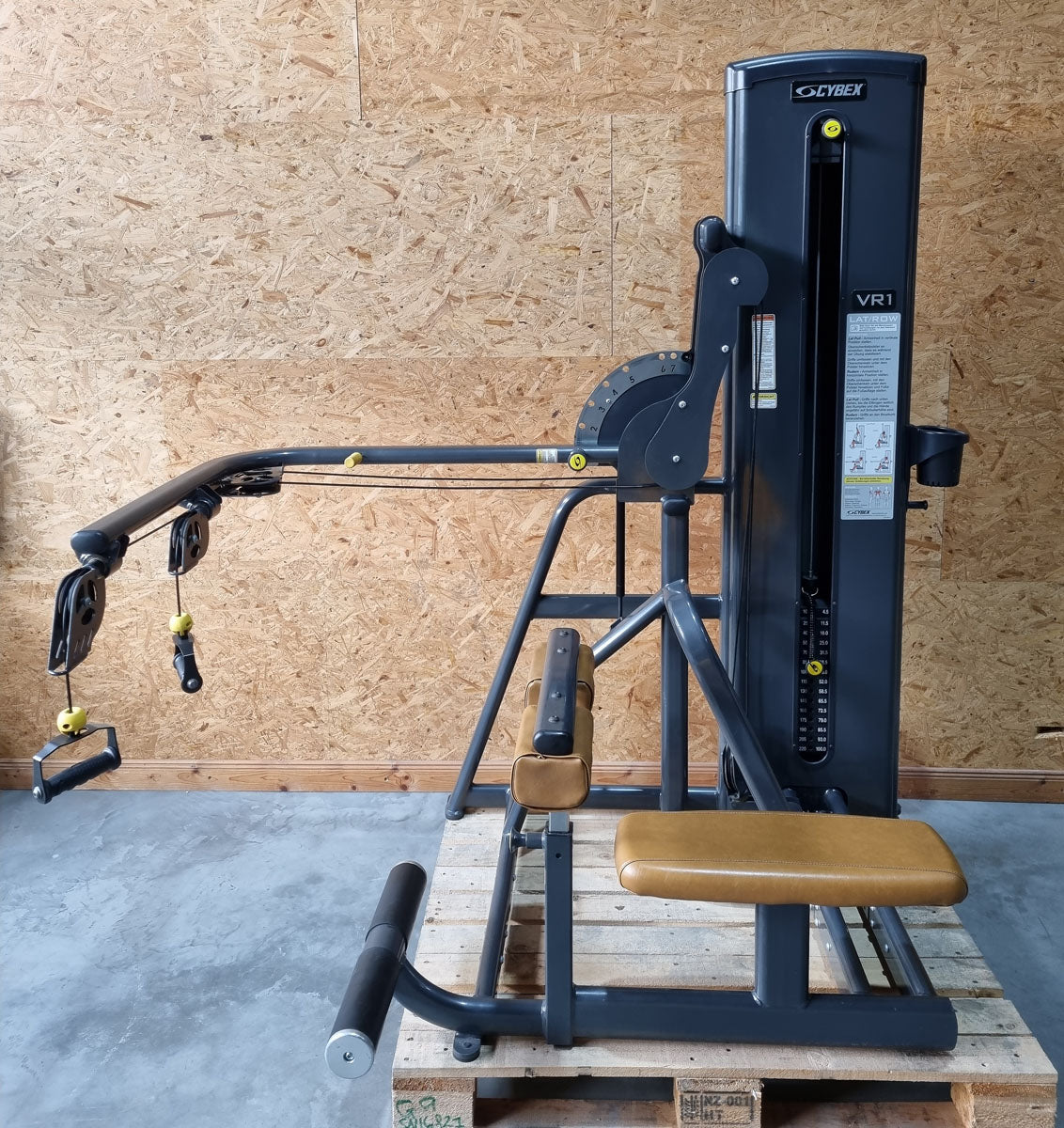Cybex VR1 Lat-Row Latzug und Rudern - 2 in 1 Kombigerät - drehbare Griffe, Rahmen Anthrazit, gebraucht - überholter Zustand