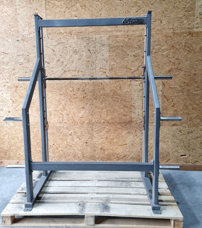 Gymleco Smith Machine 280 - Multi-press straight guided, plate loaded disc holder, used - tested condition