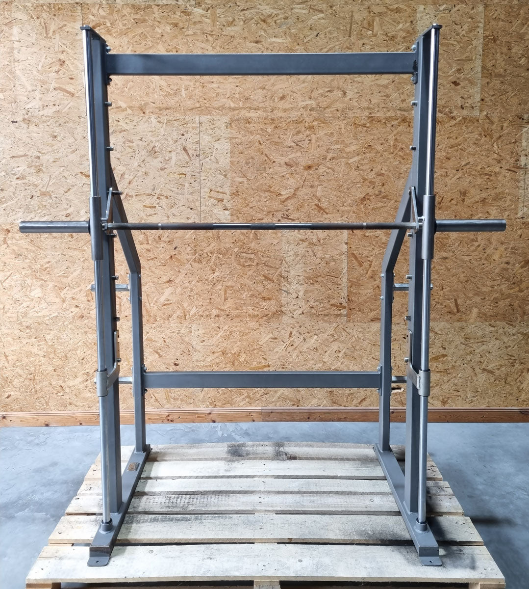 Gymleco Smith Machine 280 - Multi-press straight guided, plate loaded disc holder, used - tested condition