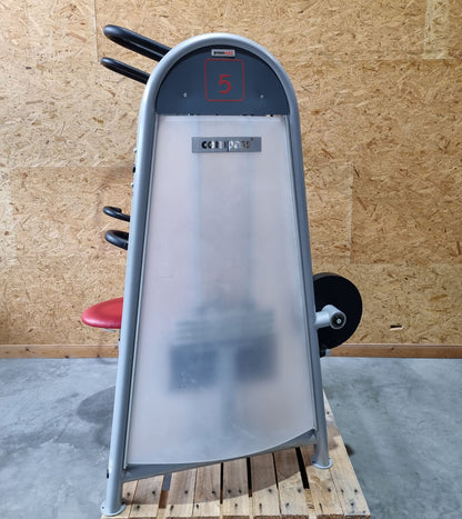 Proxomed Schulterblattfixator Stützstemme Kombi, Compass 530, Latzug und Dips 2 in 1 Kombigerät, MPG, Reha, Rahmenfarbe Silber, Polsterfarbe Rot, gebraucht - überholter Zustand