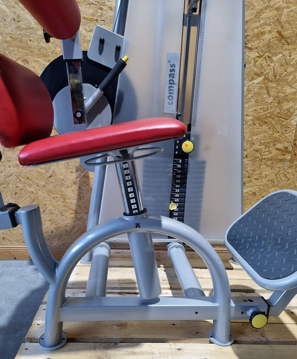 Proxomed Rückenstrecker-beuger Kombi Compass 530, Hyperextension und Bauchmaschine 2 in 1 Kombigerät, MPG, Reha, Rahmenfarbe Silber, gebraucht - überholter Zustand