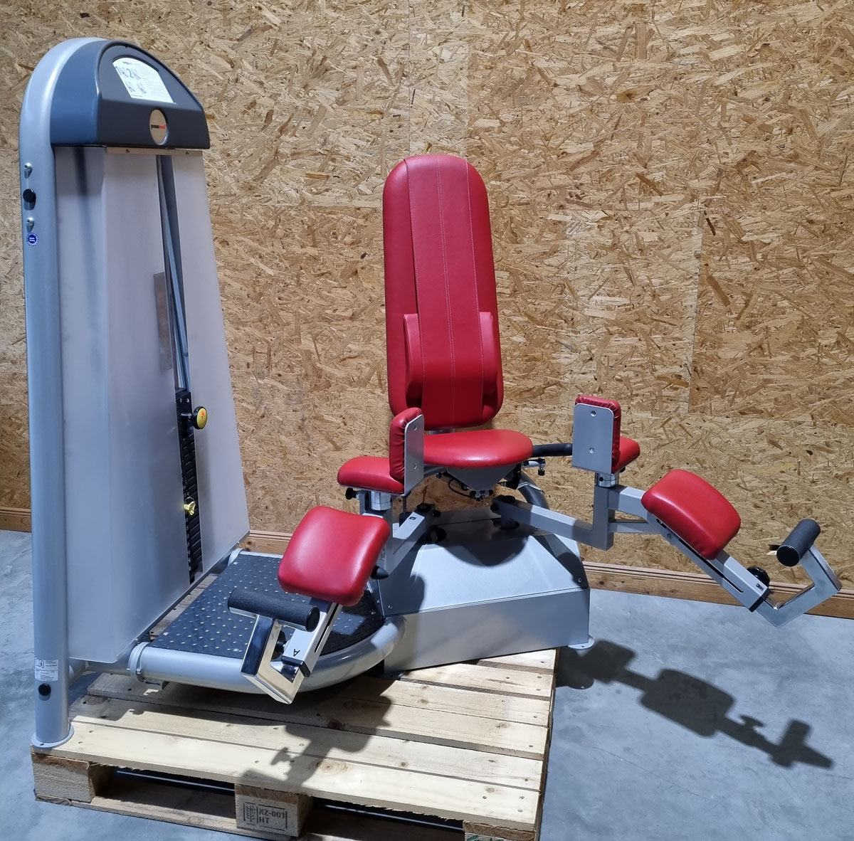 Proxomed Ab-Adduktor Kombi, Compass 530, Abduktoren und Adduktoren 2 in 1 Kombigerät, MPG, Reha, Rahmenfarbe Silber, Polsterfarbe Rot, gebraucht - überholter Zustand