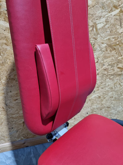 Proxomed Ab-Adduktor Kombi, Compass 530, Abduktoren und Adduktoren 2 in 1 Kombigerät, MPG, Reha, Rahmenfarbe Silber, Polsterfarbe Rot, gebraucht - überholter Zustand