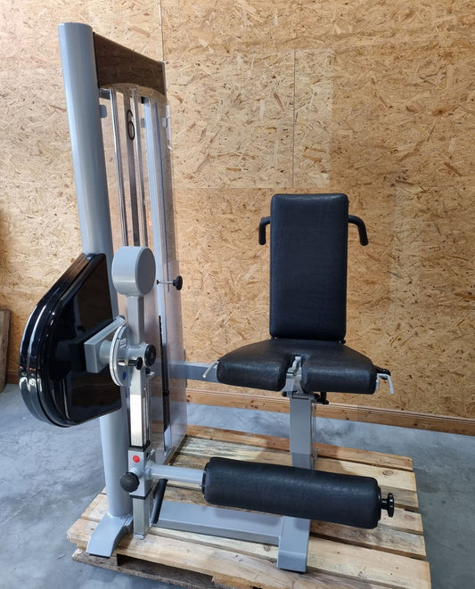 Physio&amp;Sports Leg Extension and Leg Curl Combo, Pro Line, 2 in 1 Combo, MPG, Rehab, Silver, Used - Refurbished Condition