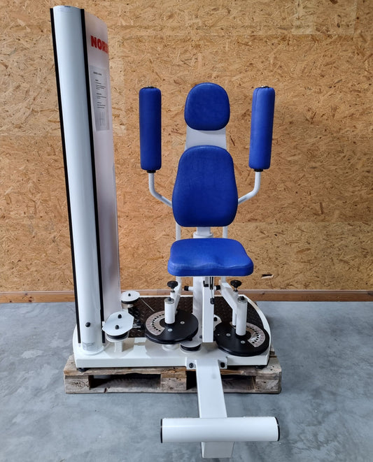 Pego Sport NordicLine Butterfly and Butterfly Reverse - 2 in 1 combination machine, Butterfly - Press Back Combo, Fly and Rear Delt, frame color white, upholstery color blue, used - refurbished condition
