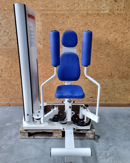 Pego Sport NordicLine Butterfly and Butterfly Reverse - 2 in 1 combination machine, Butterfly - Press Back Combo, Fly and Rear Delt, frame color white, upholstery color blue, used - refurbished condition