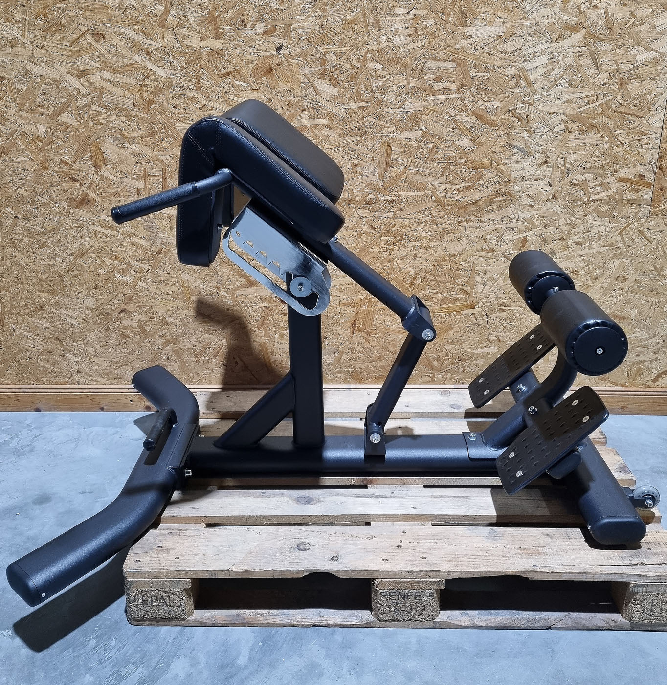 DankSport Rückenstreckerbank verstellbar - Hyperextension 45° - Back Extension - Silber und Schwarz - NEU
