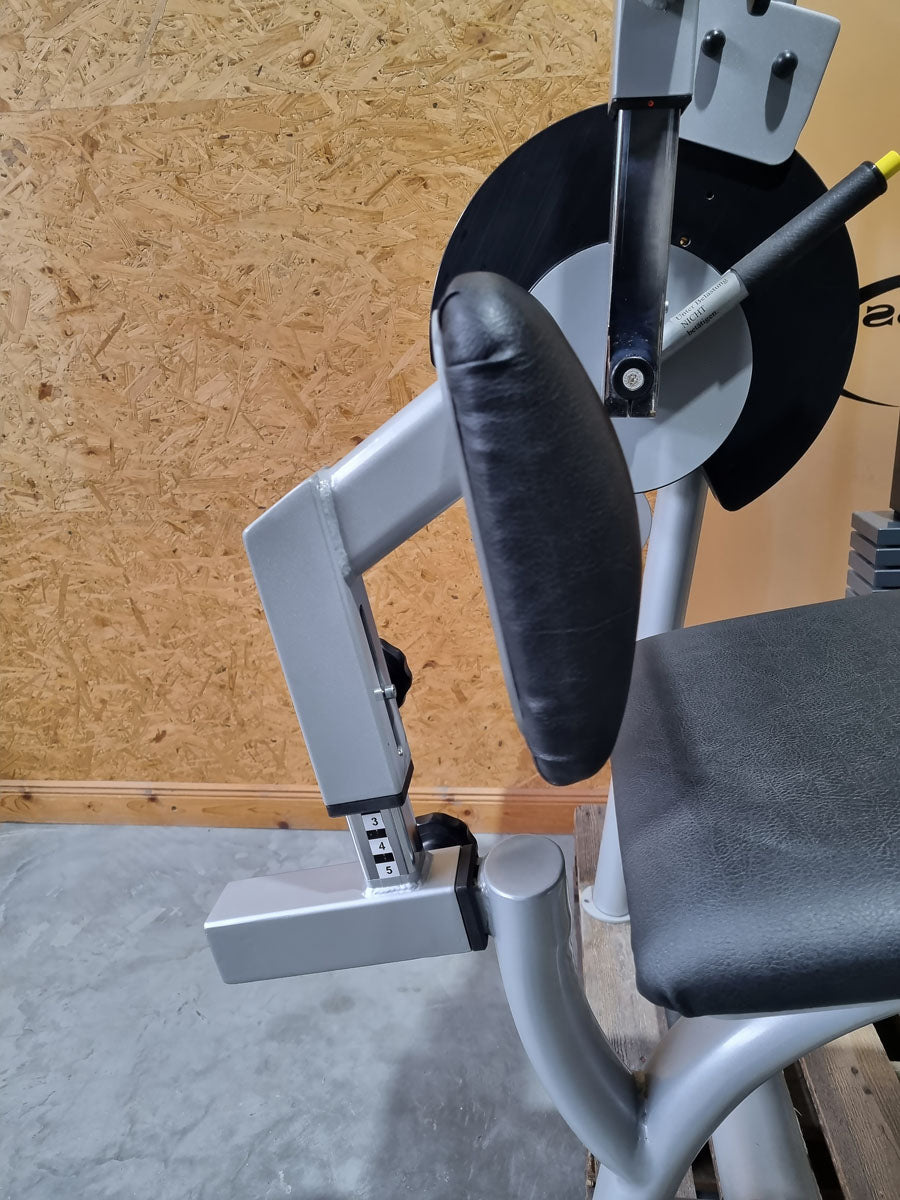 Proxowell/Proxomed Rückenstrecker-beuger Kombi Compass 530, Hyperextension und Bauchmaschine 2 in 1 Kombigerät, Rahmenfarbe Silber, gebraucht - überholter Zustand