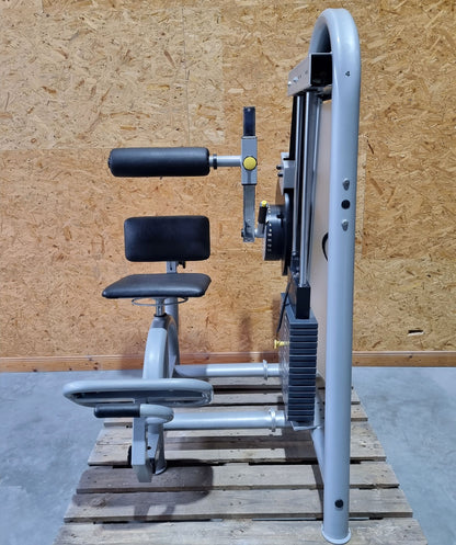 Proxowell/Proxomed Rückenstrecker-beuger Kombi Compass 530, Hyperextension und Bauchmaschine 2 in 1 Kombigerät, 100kg Gewichtsblock mit Feingewicht Abstufung, Rahmenfarbe Silber, gebraucht - überholter Zustand