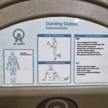 Proxomed / AS, gluteus machine, buttock machine, standing, used - refurbished condition