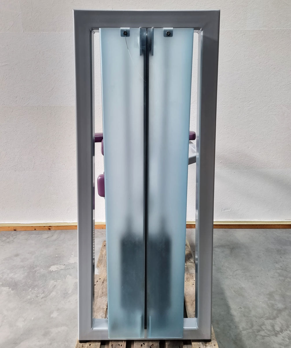 SVG torso rotator - rotation machine - lateral abdominal muscles, frame color silver, upholstery color purple, used - refurbished condition