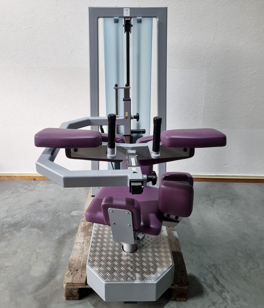 SVG torso rotator - rotation machine - lateral abdominal muscles, frame color silver, upholstery color purple, used - refurbished condition