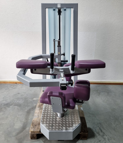 SVG torso rotator - rotation machine - lateral abdominal muscles, frame color silver, upholstery color purple, used - refurbished condition