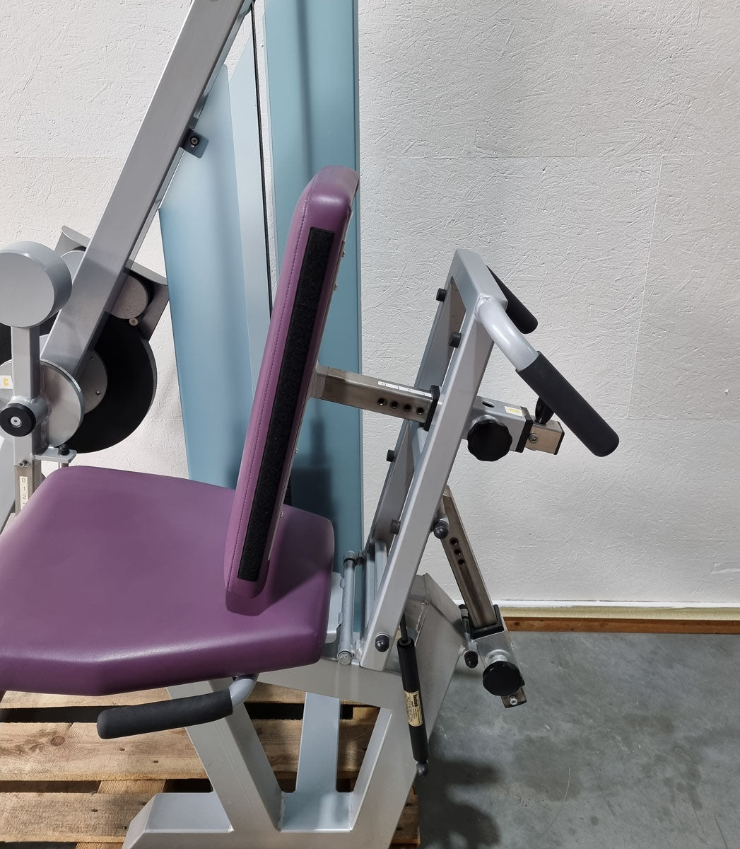 SVG Beinstrecker u. Beinbeuger liegend 2 in 1 Kombigerät, sitzend / liegend verstellbar, MPG, Farbe Silber, gebraucht - überholter Zustand