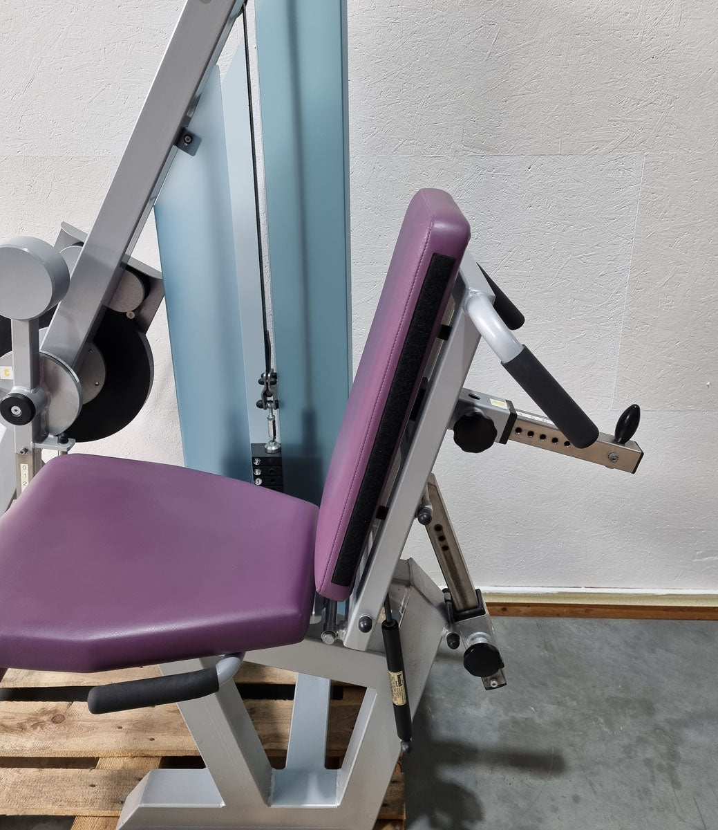 SVG Beinstrecker u. Beinbeuger liegend 2 in 1 Kombigerät, sitzend / liegend verstellbar, MPG, Farbe Silber, gebraucht - überholter Zustand