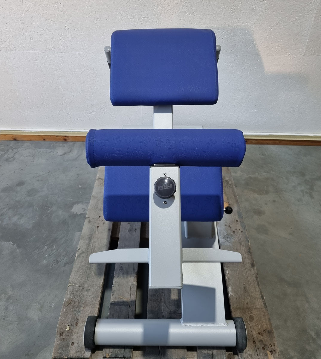 Frei Genius Basic Lateral-Lumbaltrainer, Hyperextension 15 bis 45° verstellbar, Rückenstreckerbank, Rahmenfarbe Silber, gebraucht - überholter Zustand