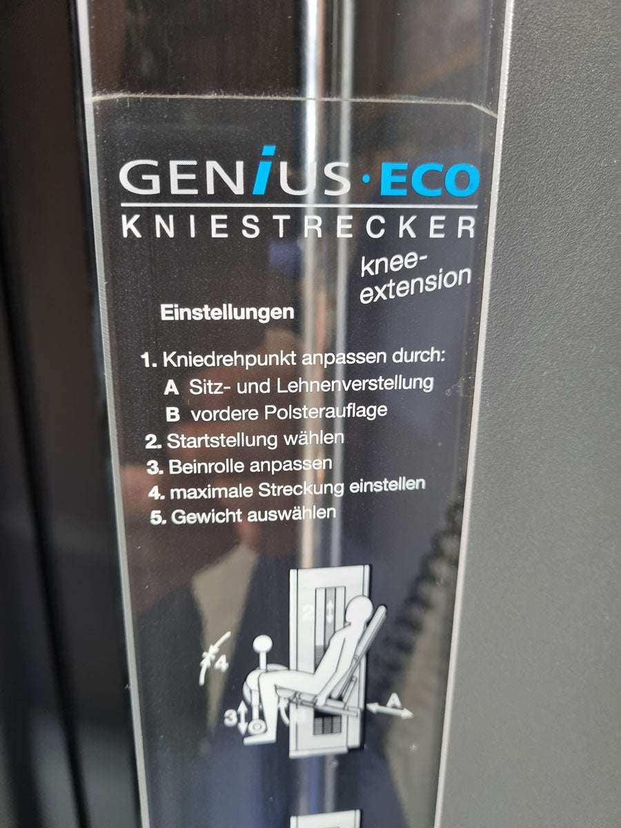 Frei Genius Eco leg extension adjustable, knee extension, leg extension, frame color silver, used - refurbished condition