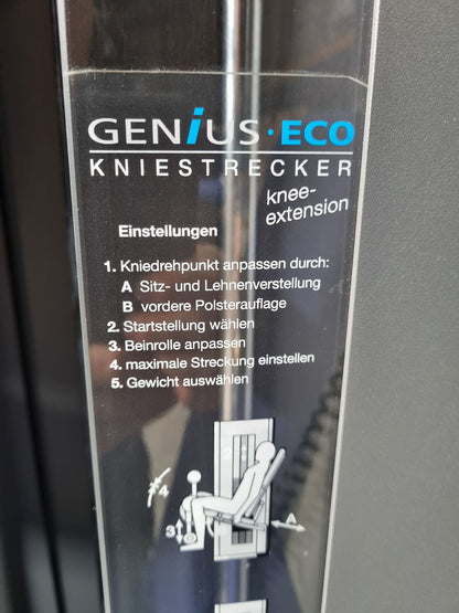 Frei Genius Eco leg extension adjustable, knee extension, leg extension, frame color silver, used - refurbished condition