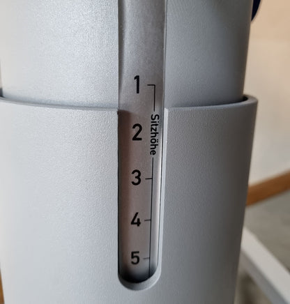 Frei Genius Eco Bankdrückmaschine, Brustpresse, Chestpress, MPG, Reha, Rahmenfarbe Silber, Polsterfarbe Blau, gebraucht - überholter Zustand