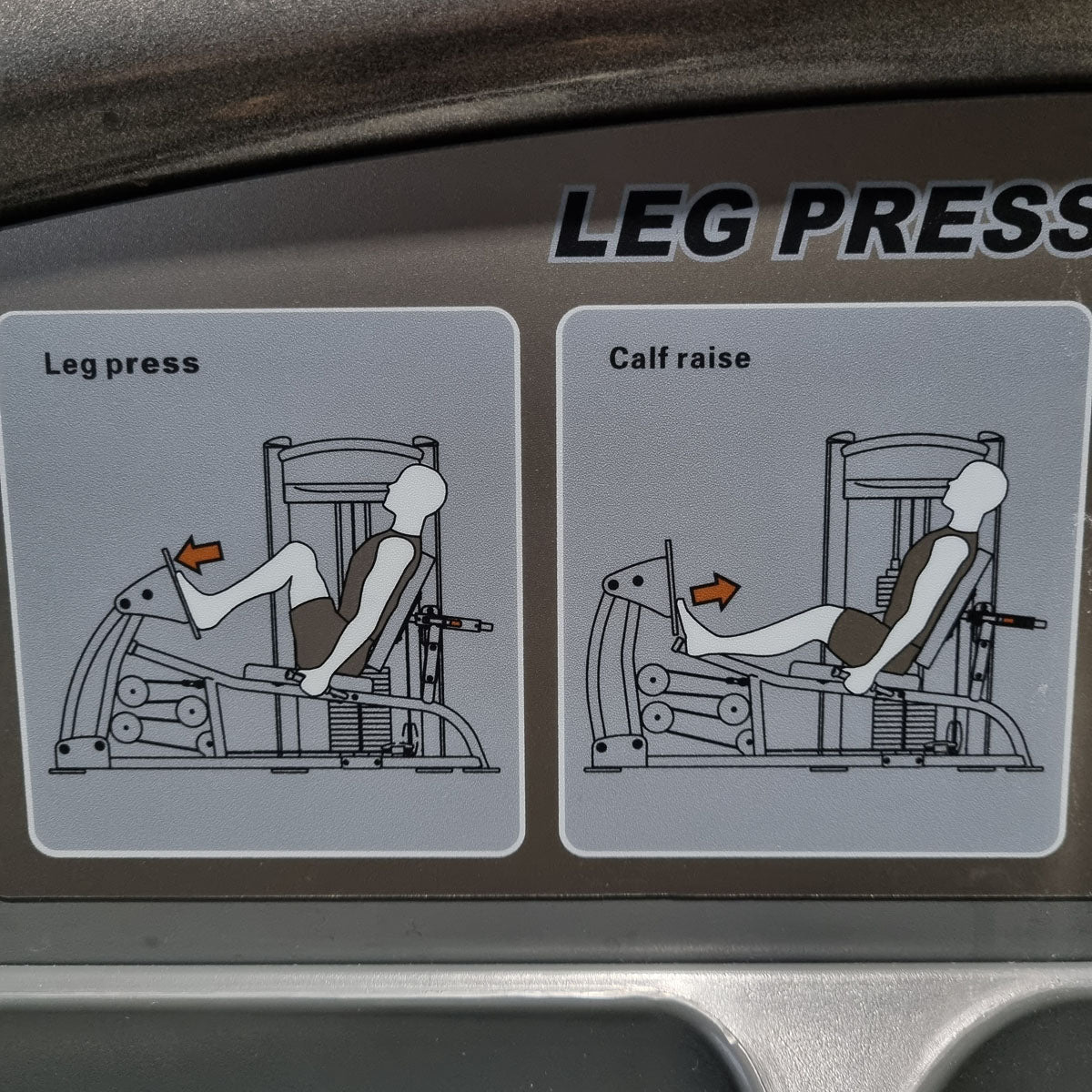 Impulse Fitness leg press horizontal, frame color gray-anthracite, used - refurbished condition