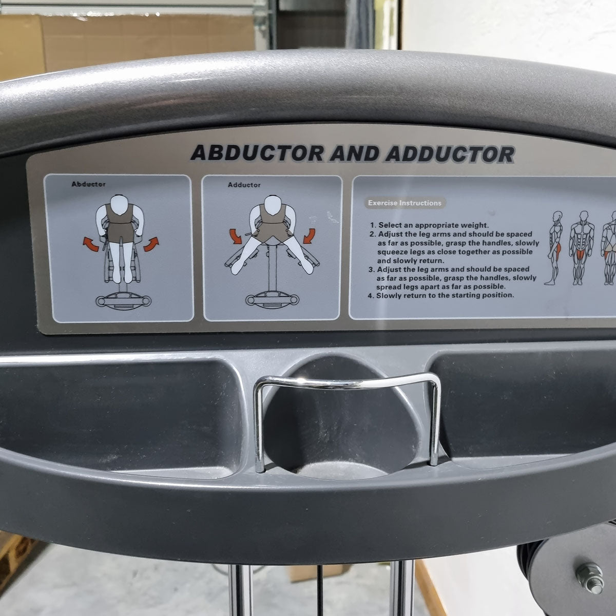 Impulse Fitness Abductors and Adductors 2 in 1 Combination Machine - Hip Abduction and Hip Adduction, frame color gray-anthracite, used - refurbished condition