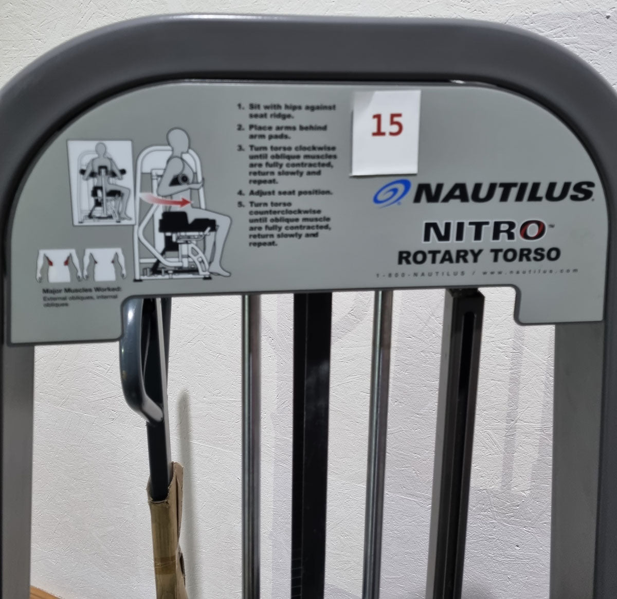 Nautilus Nitro Rotary Torso, Rotationsmaschine, Twister, Rumpfrotator, Rahmenfarbe Anthrazit - gebraucht - überholter Zustand