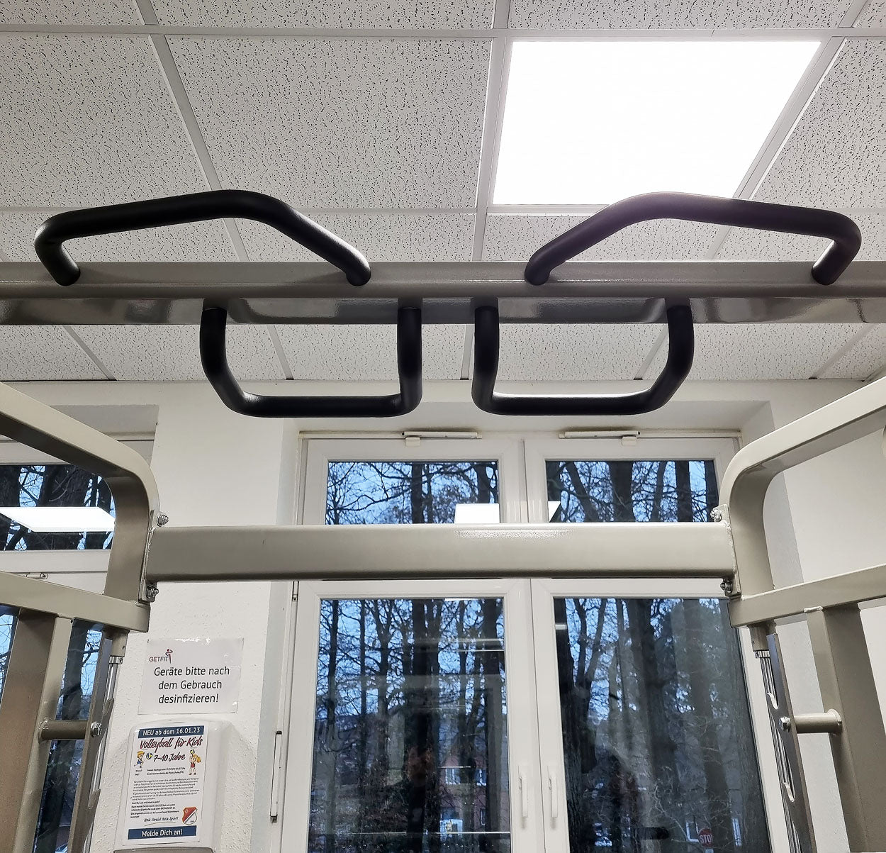 DankSport Enger Doppel Kabelzug höhenverstellbar und Multipresse geführt - 2 in 1 Kombigerät - Dual adjustable Cable Pulley and Smith Machine - 2x 100kg Gewichtsblöcke - Silber - NEU