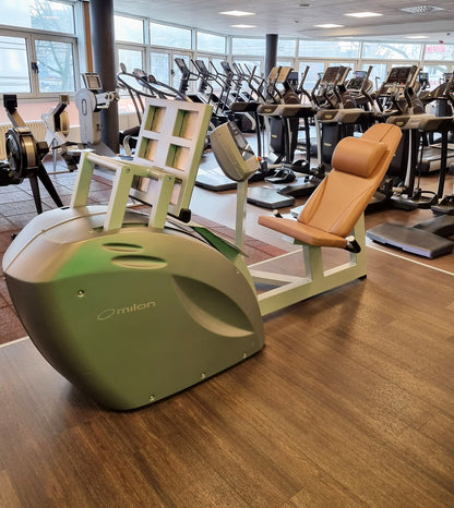 Milon 9-seater PREMIUM strength circuit, built in 2017, housing in anthracite stone, upholstery brown, including LED traffic light, used, overhauled and as good as new - top condition