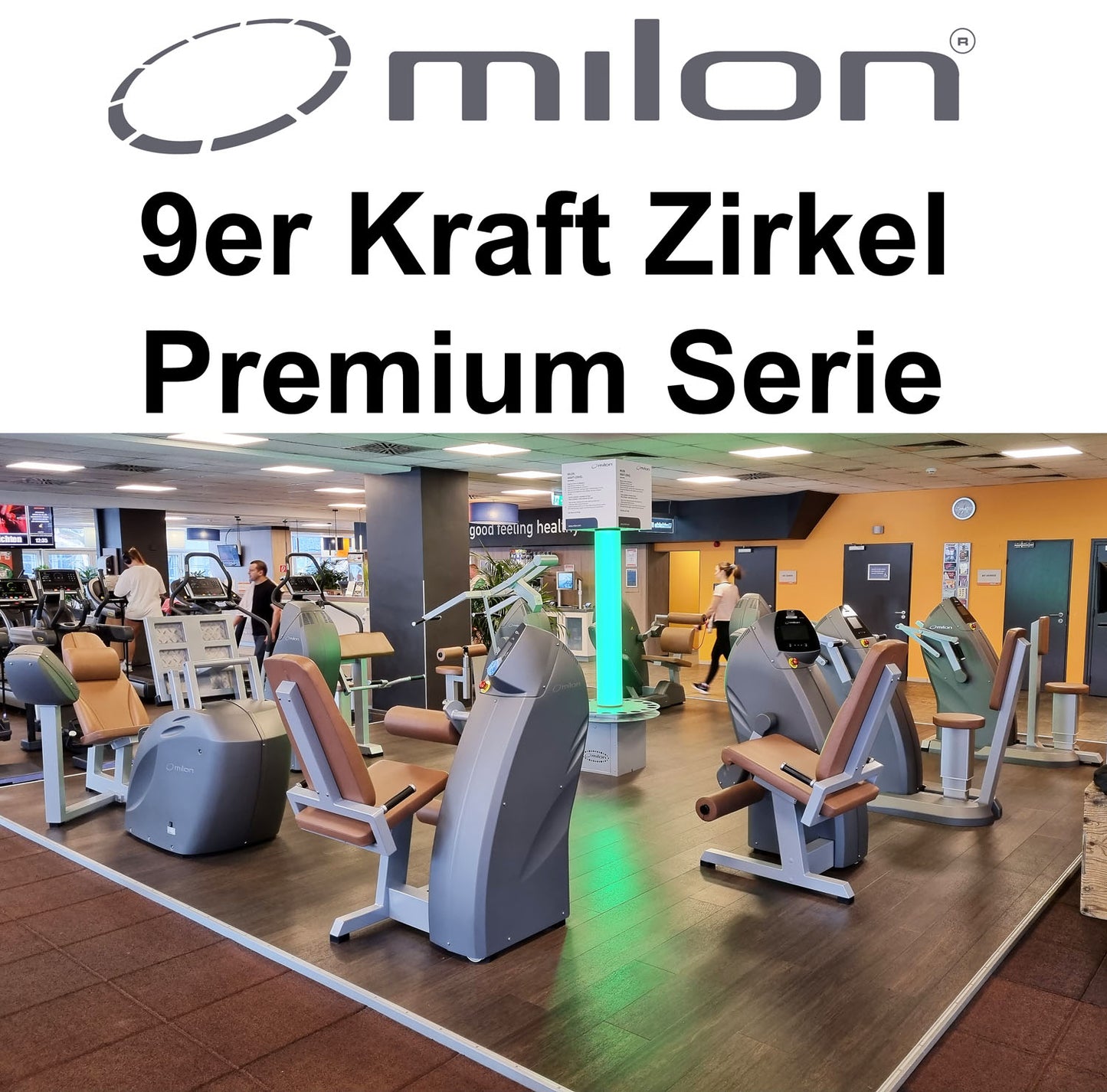 Milon 9-seater PREMIUM strength circuit, built in 2017, housing in anthracite stone, upholstery brown, including LED traffic light, used, overhauled and as good as new - top condition