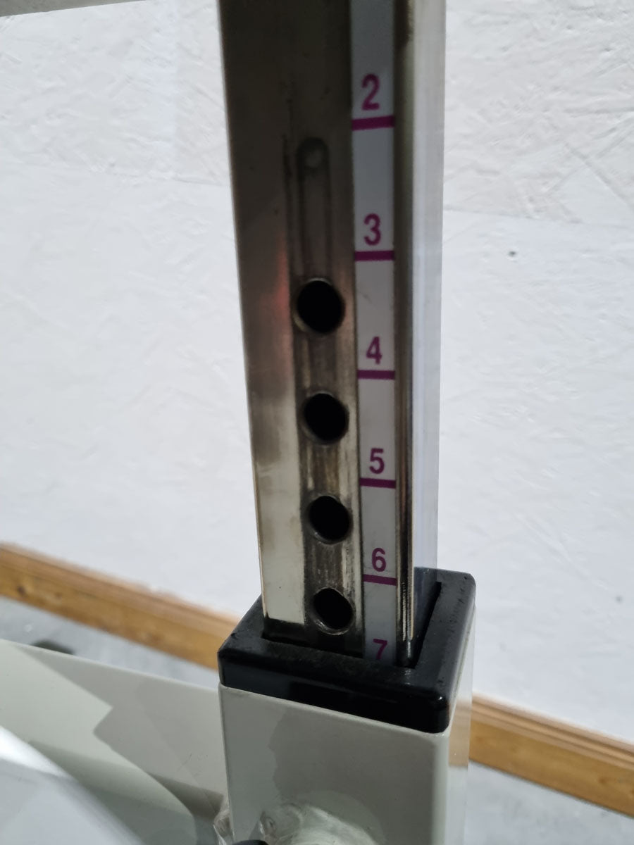 Competition Line, Rudern mit Bruststütze und Einstiegshilfe, Row, Lat-Rudern, Rahmenfarbe Weiß, gebraucht - überholter Zustand