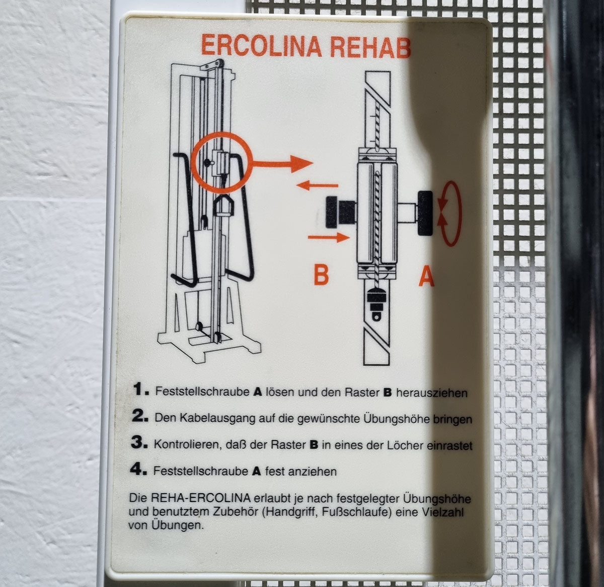 Technogym Ercoline Rehab, Kabelzug höhenverstellbar, Seilzug, Zugapparat 80kg, Rahmenfarbe Weiß, gebraucht - überholter Zustand