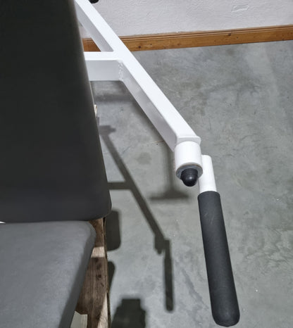 Proxomed Compass Schulterblattfixator / Stützstemme - Latzug und Dips - Kombigerät 2 in 1, Rahmenfarbe Weiß, gebraucht - überholter Zustand