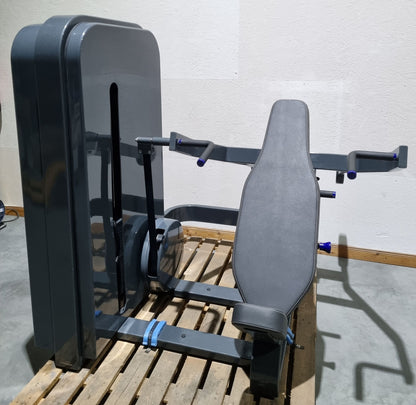 Milon Milcanic shoulder press, shoulder press, 120 kg weight block, overhead press, anthracite frame, used - display piece - top condition