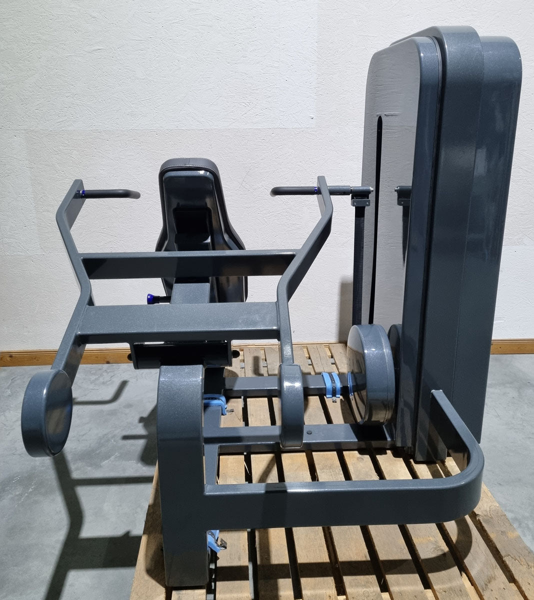 Milon Milcanic shoulder press, shoulder press, 120 kg weight block, overhead press, anthracite frame, used - display piece - top condition