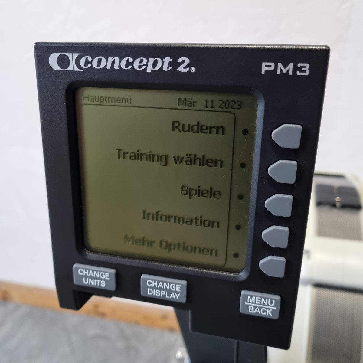 Concept2 Rudergerät Modell D mit PM3 Monitor - Farbe Hellgrau - gebraucht - geprüfter Zustand
