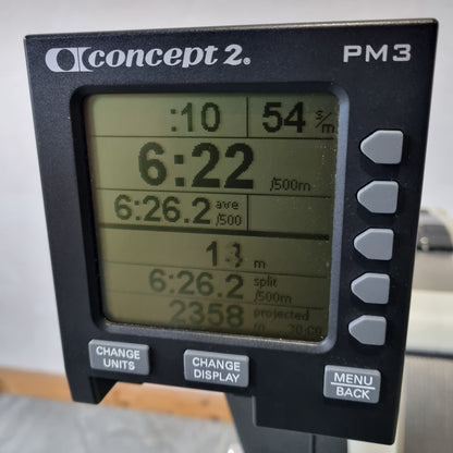 Concept2 Rudergerät Modell D mit PM3 Monitor - Farbe Hellgrau - gebraucht - geprüfter Zustand