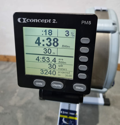 Concept2 Rudergerät mit PM5 Monitor - Farbe Blau - gebraucht - geprüfter Zustand