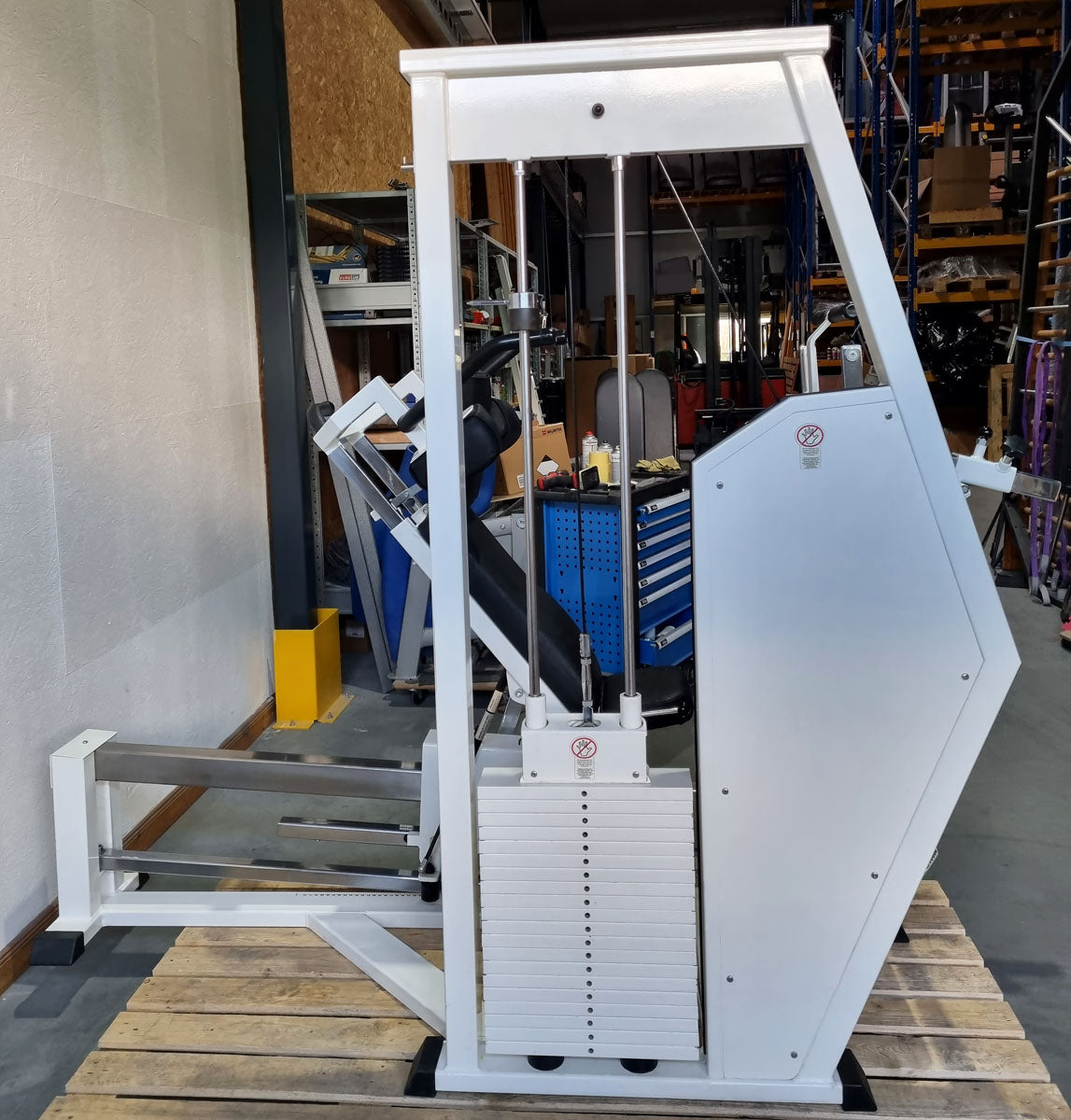 MKB Reha functional press, adjustable leg press, tilting gyroscope, MPG, frame color white, used - refurbished condition
