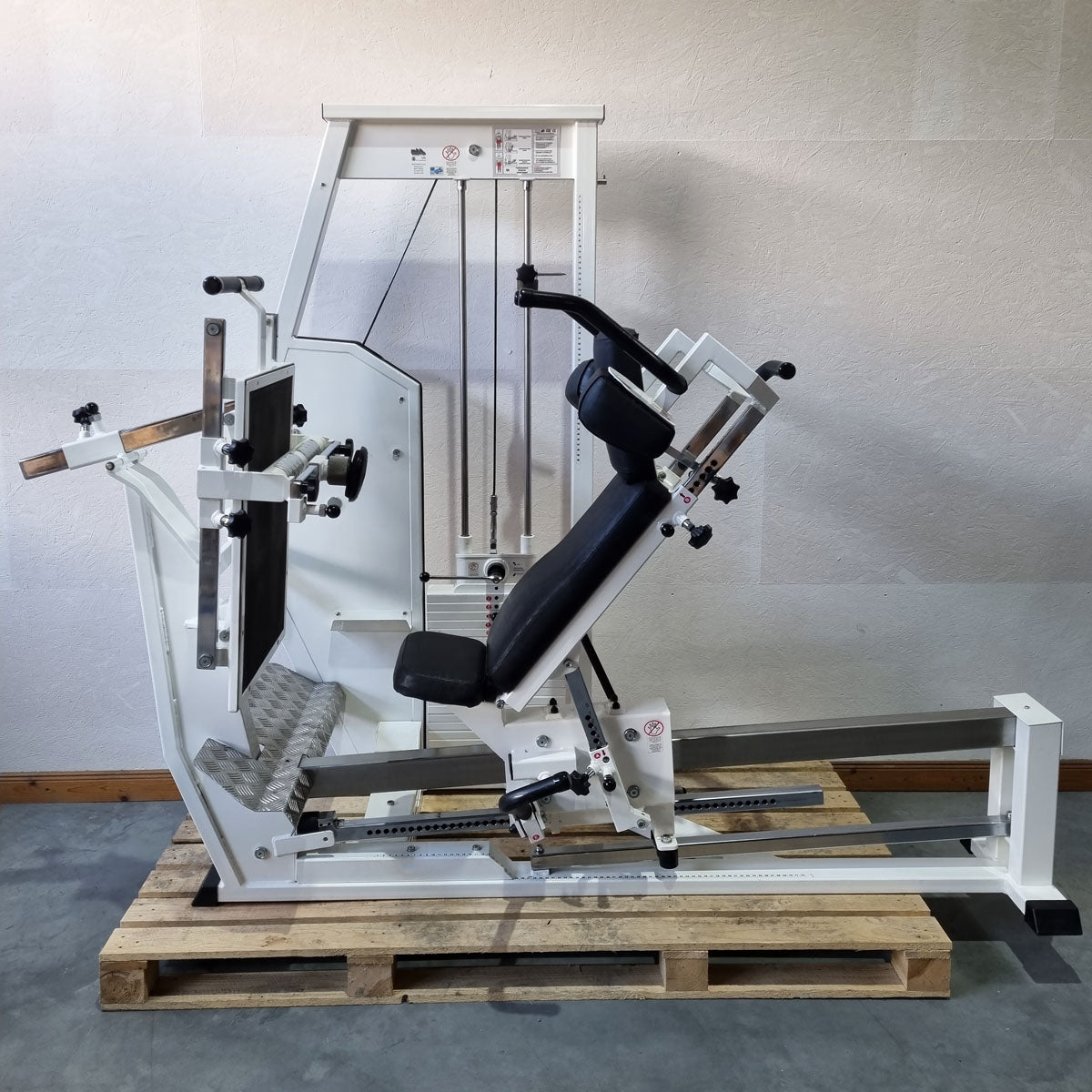 MKB Reha functional press, adjustable leg press, tilting gyroscope, MPG, frame color white, used - refurbished condition