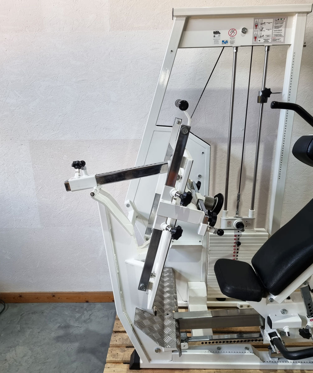 MKB Reha functional press, adjustable leg press, tilting gyroscope, MPG, frame color white, used - refurbished condition