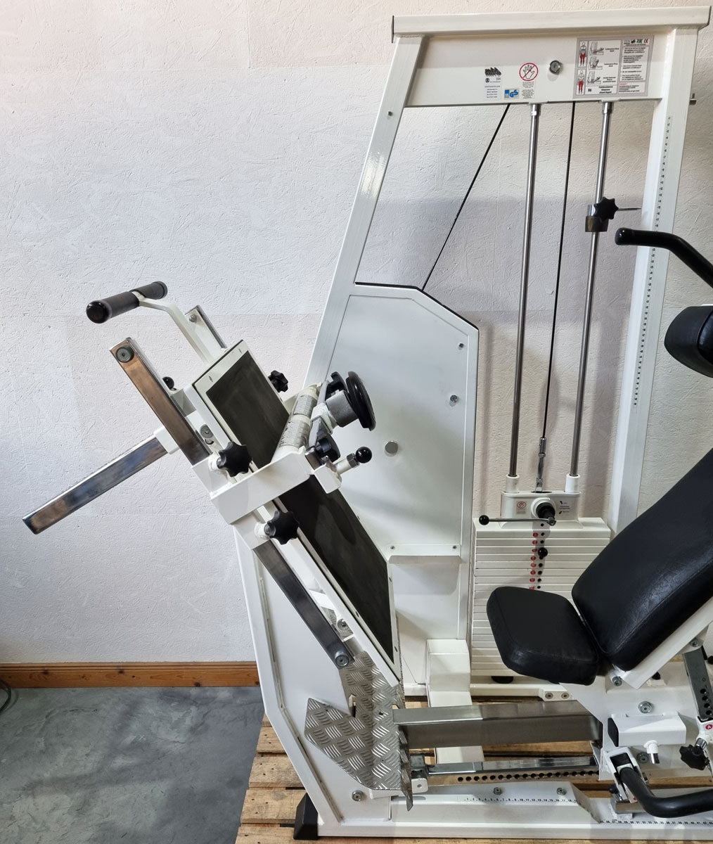 MKB Reha functional press, adjustable leg press, tilting gyroscope, MPG, frame color white, used - refurbished condition