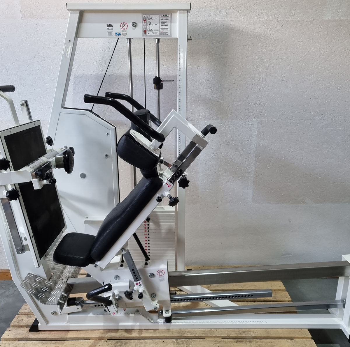 MKB Reha functional press, adjustable leg press, tilting gyroscope, MPG, frame color white, used - refurbished condition