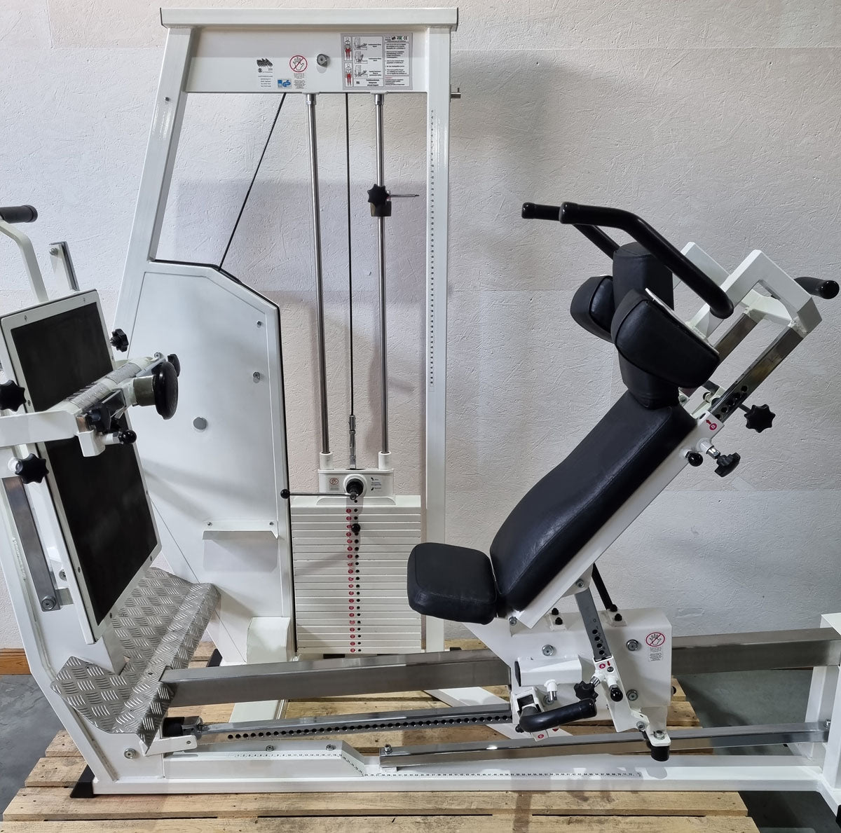 MKB Reha functional press, adjustable leg press, tilting gyroscope, MPG, frame color white, used - refurbished condition
