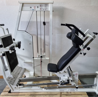 MKB Reha functional press, adjustable leg press, tilting gyroscope, MPG, frame color white, used - refurbished condition