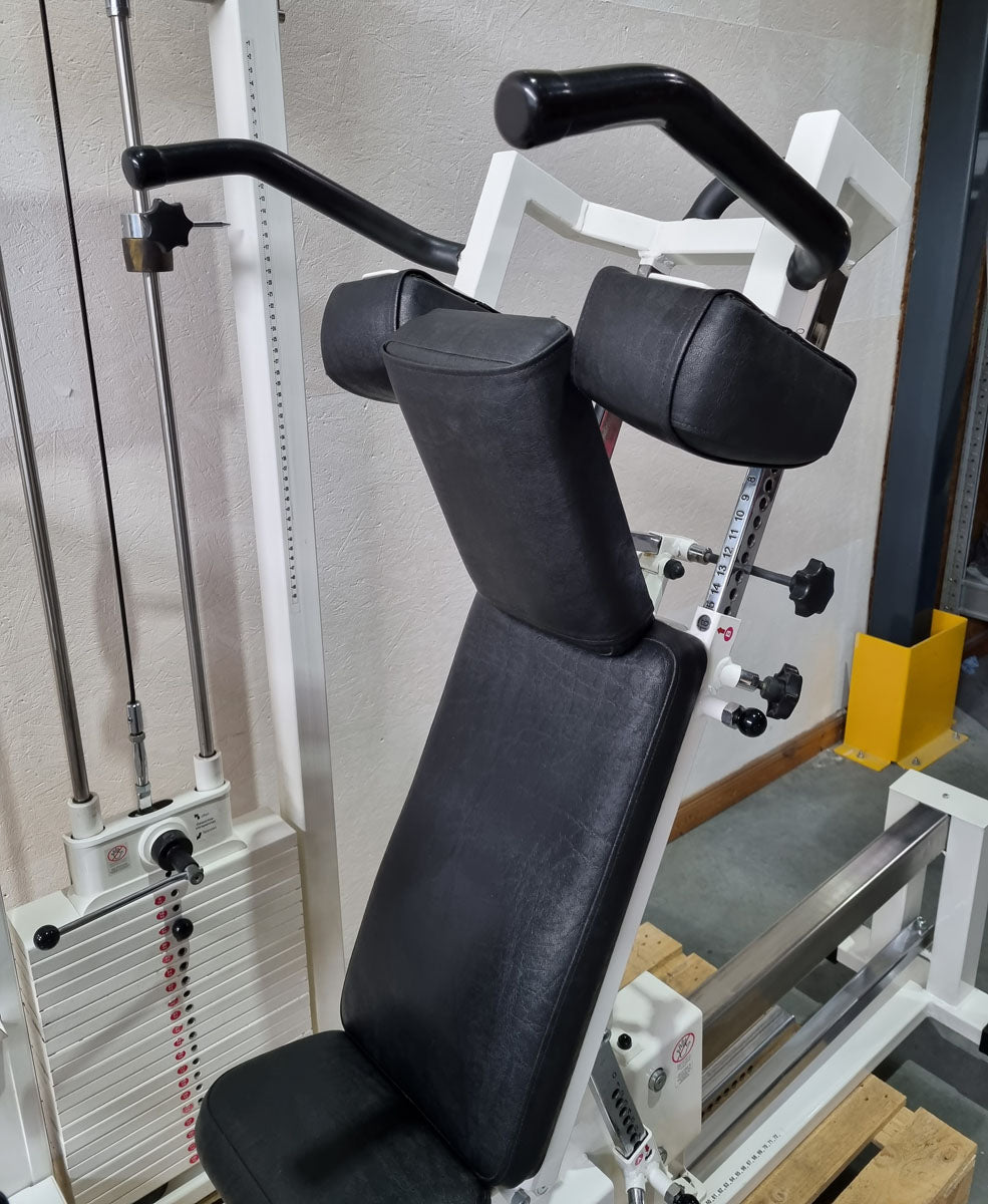MKB Reha functional press, adjustable leg press, tilting gyroscope, MPG, frame color white, used - refurbished condition