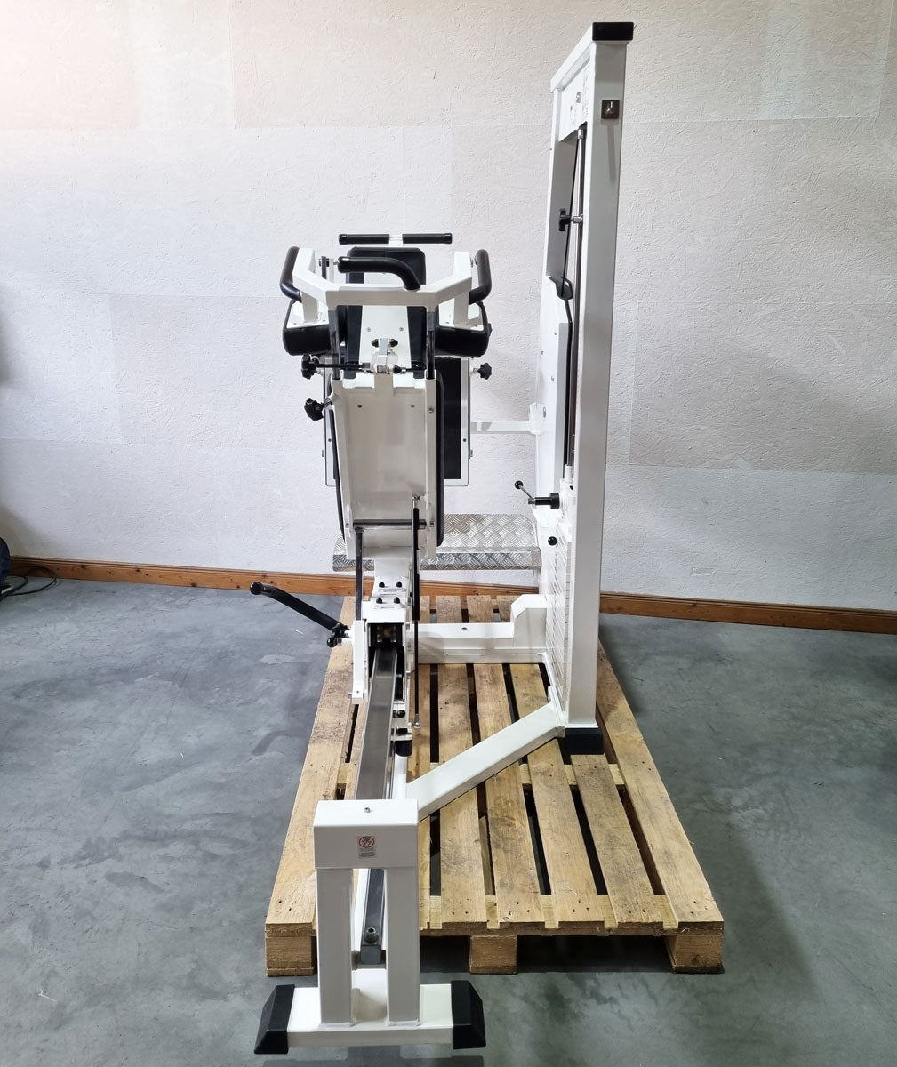 MKB Reha functional press, adjustable leg press, tilting gyroscope, MPG, frame color white, used - refurbished condition