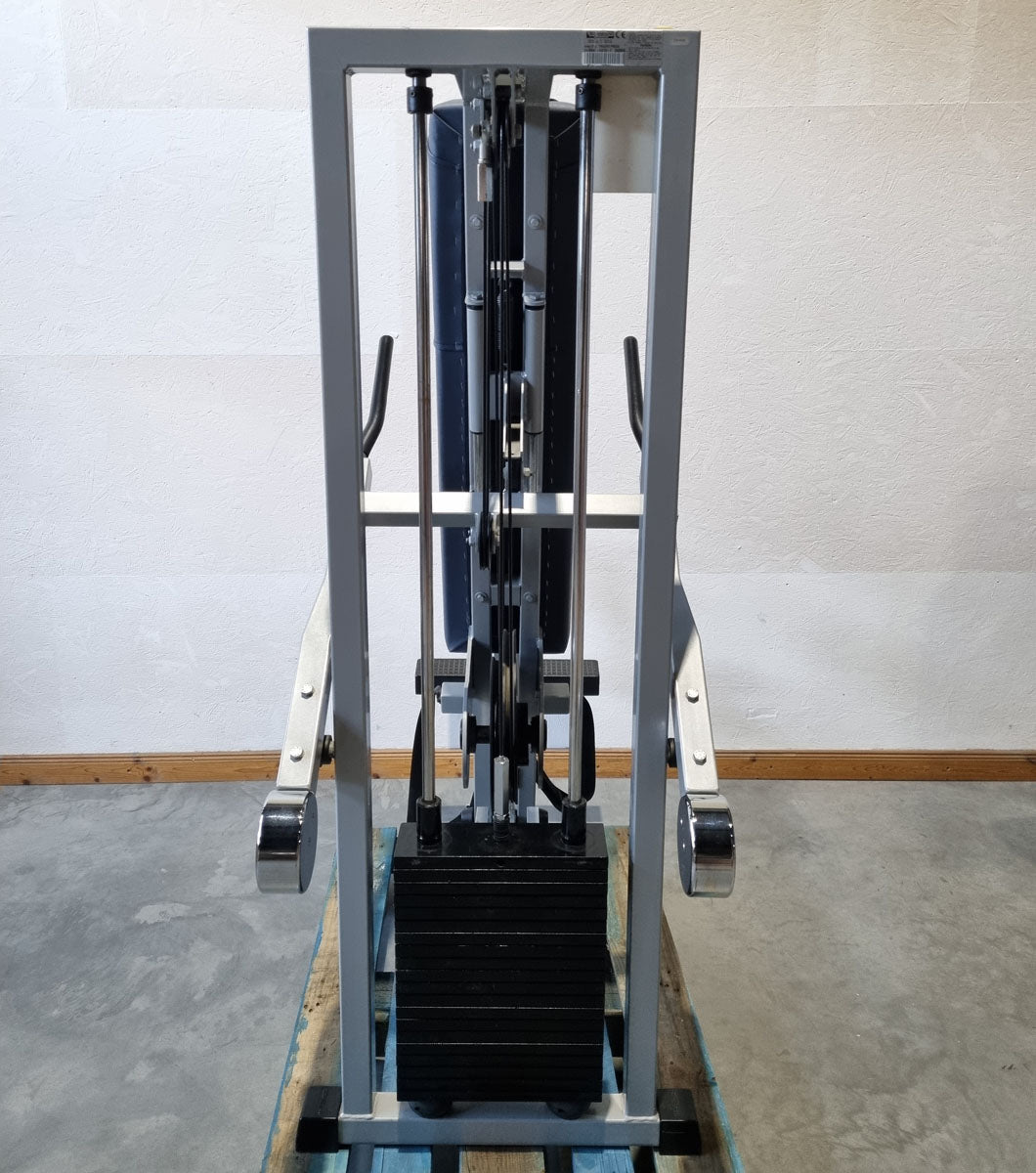 Technogym seated dip, triceps machine, support press, arm extension, frame color silver, Silverline, used - refurbished condition