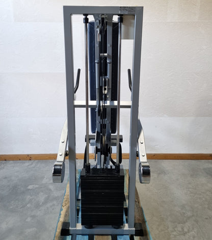Technogym seated dip, triceps machine, support press, arm extension, frame color silver, Silverline, used - refurbished condition